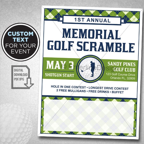 golf tournament invitation flyer