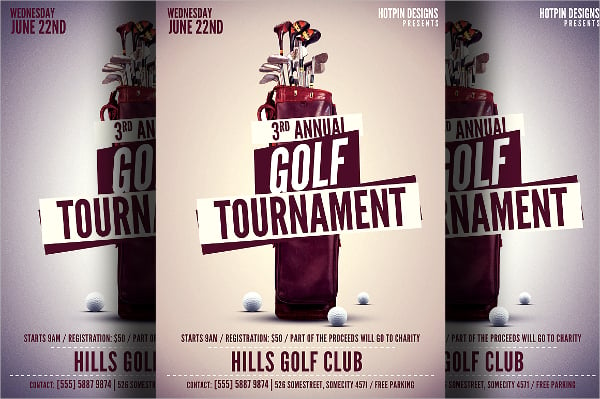 golf championship flyer template