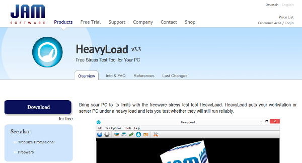 heavyload free stress test tool for your pc