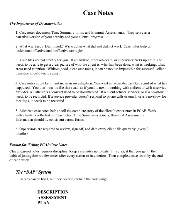 Case Template 9 Free Word PDF Documents Download