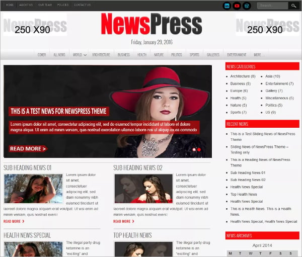 online news agency free wordpress theme