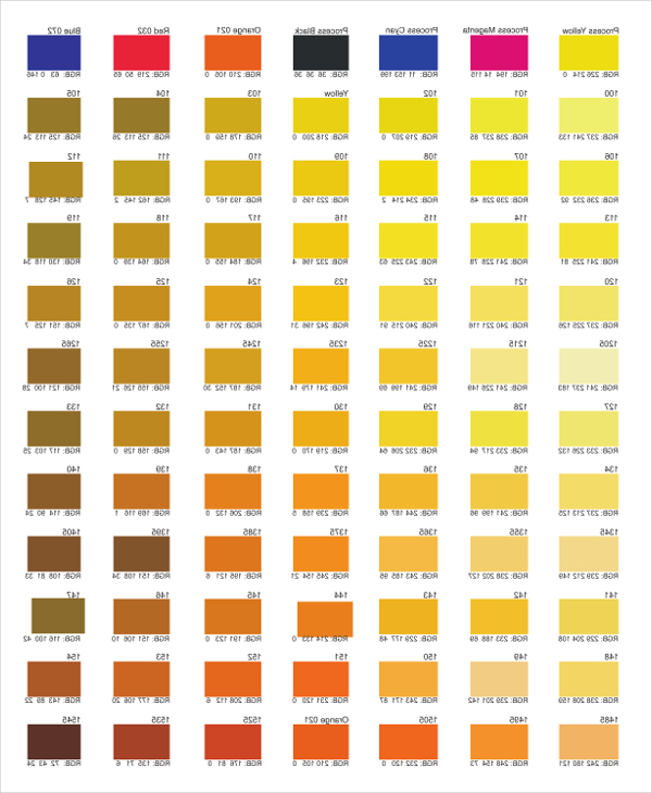 Free Gildan 64000 Color Chart - Download in Word, PDF, Illustrator, PSD