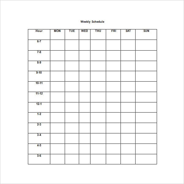 editable weekly schedule template download