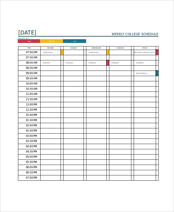 28+ Timetable Template - Sample, Example, Format