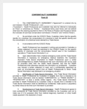 Generic Confidentiality Agreement Form