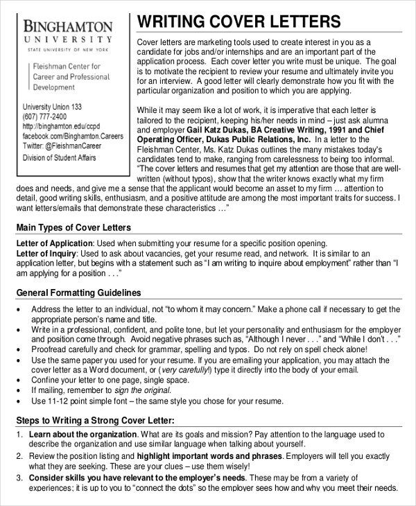 25+ Cover Letter Templates & Samples - DOC, PDF