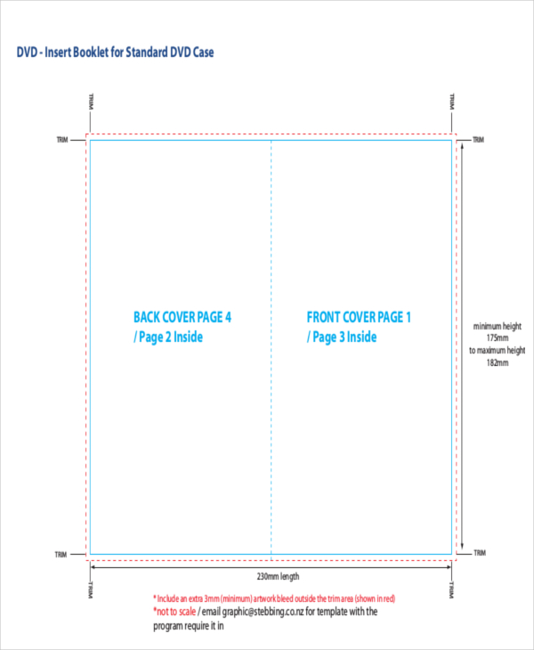 dvd cover template