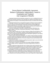 Doctor Patient Confidentiality Agreement Sample