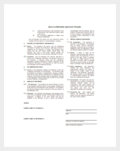 Basic Confidentiality Agreement Template
