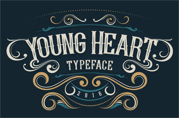 young heart font