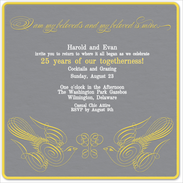 23+ Wedding Anniversary Invitation Card Templates - Word ...