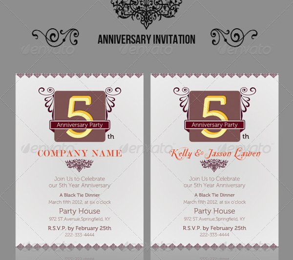 23+ Wedding Anniversary Invitation Card Templates Word, PSD, AI, InDesign