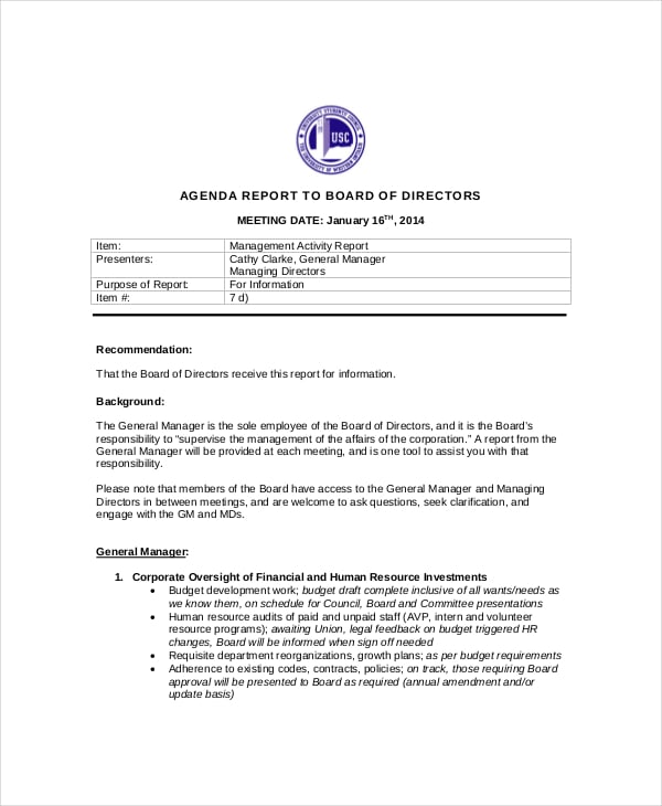 board of directors meeting agenda template to share responsibility
