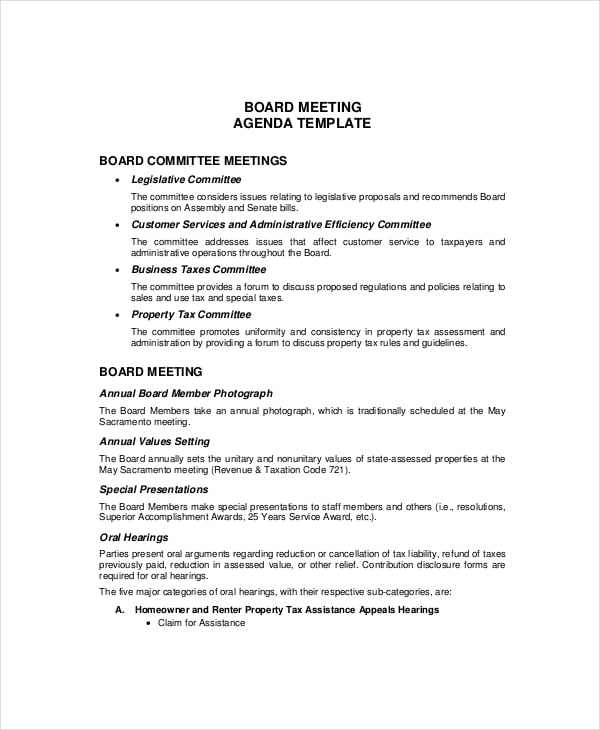 sales budget meeting agenda 