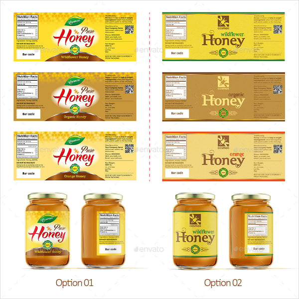 honey jar label template2