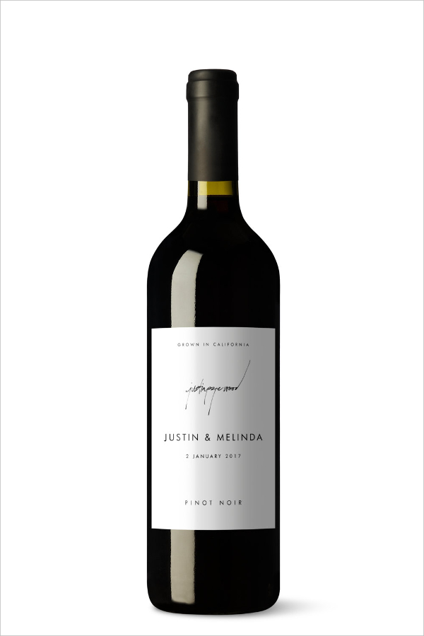 minimalist wine label template