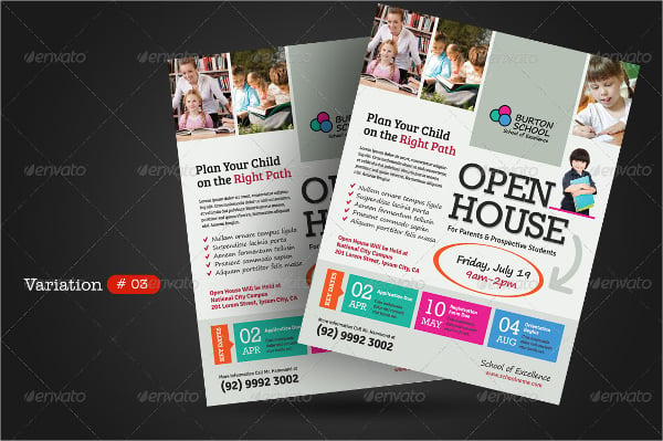 school open house flyer