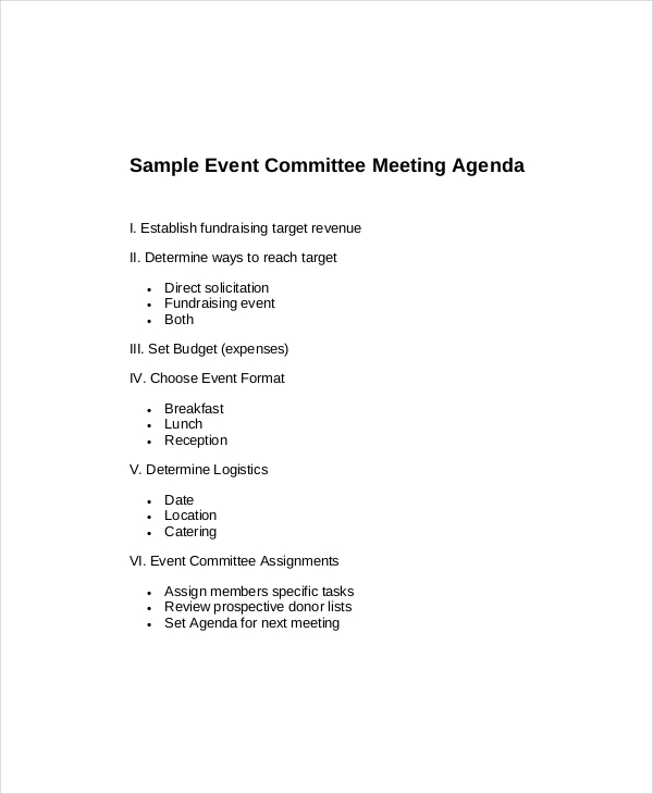 Committee Meeting Agenda Template 12 Free Word Pdf Documents Download Free Premium Templates