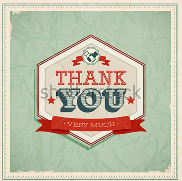 vintage thank you card