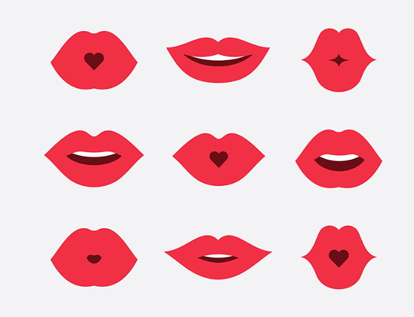 women-lips-icon-set