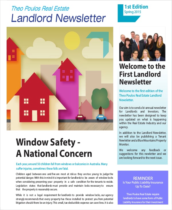 real estate newletter template