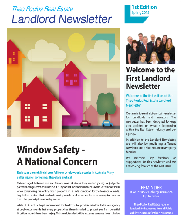 real estate newletter template