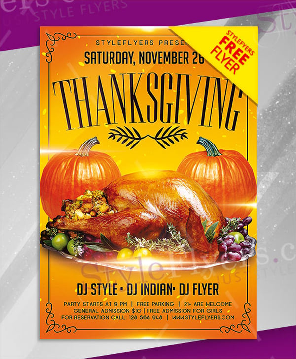 thanksgiving free psd flyer template