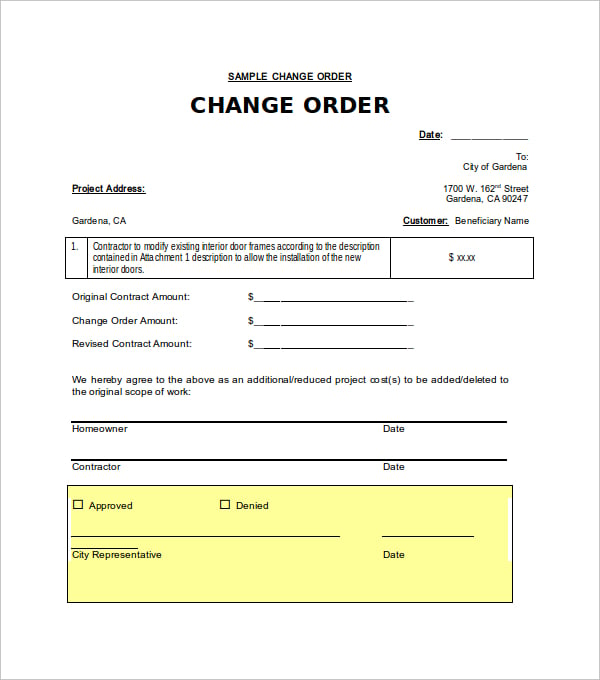 change order template download