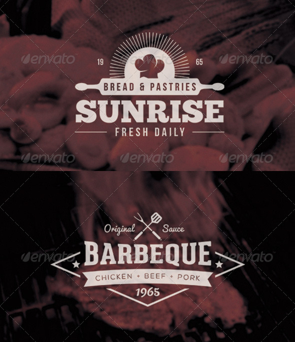 vintage food restaurant labels