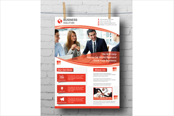 business solution a4 flyer template