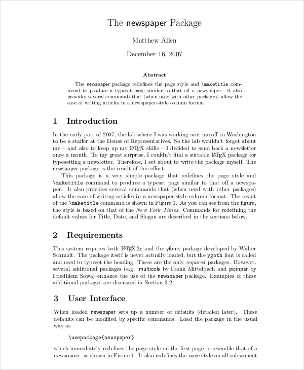 19+ Newspaper Templates & Samples PDF, DOC, PSD