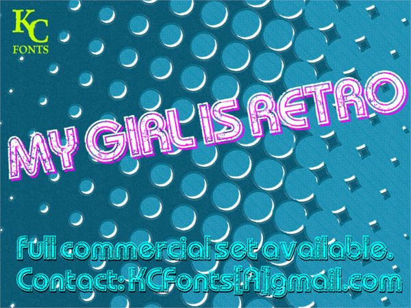 my girl is retro font