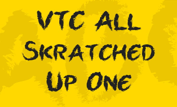 vtc all skratched up one font