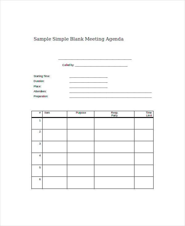 Google Doc Meeting Agenda Template