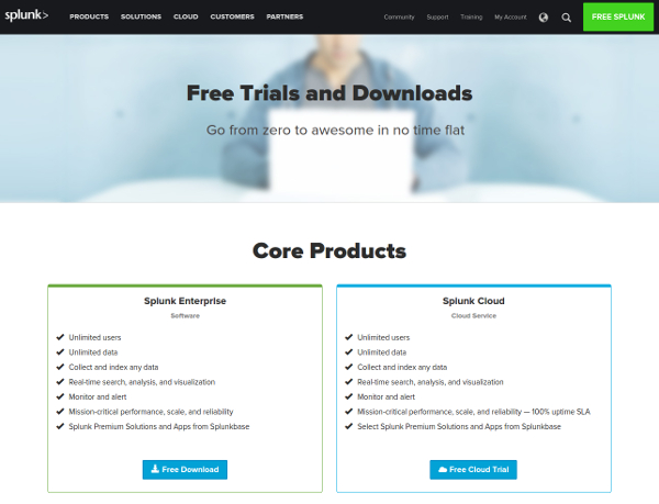 splunk networks free trials and downloads