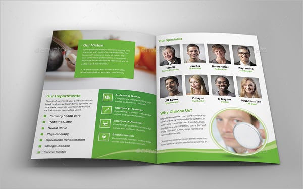 modern medical bi fold brochure