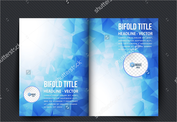 blue bi fold brochure template