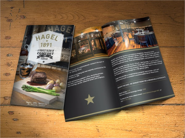 restaurant bi fold brochure