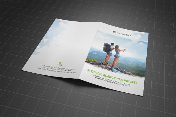 travel agency bifold brochure