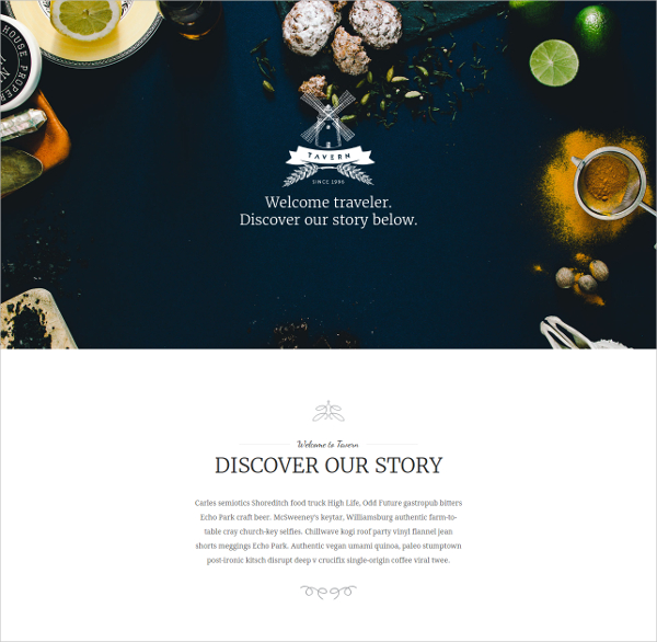 professional restaurant wordpress website theme