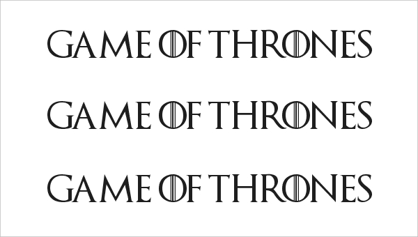 game of thrones font alphabet black background