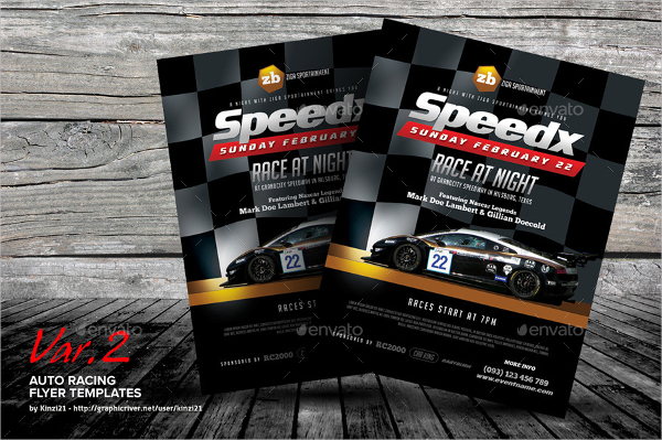 auto racing flyer