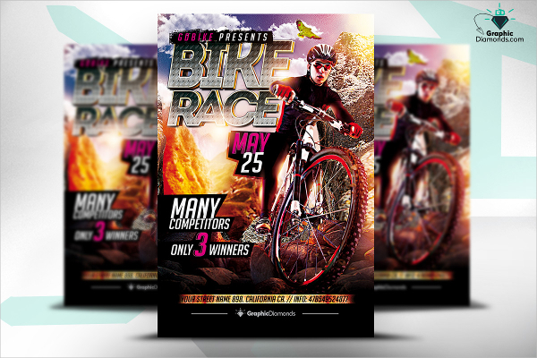 bike race psd flyer