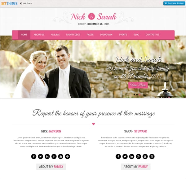 find premium professional wedding wordpress theme