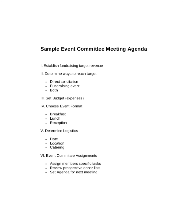 16+ Committee Meeting Agenda Templates Sample, Example Format Download