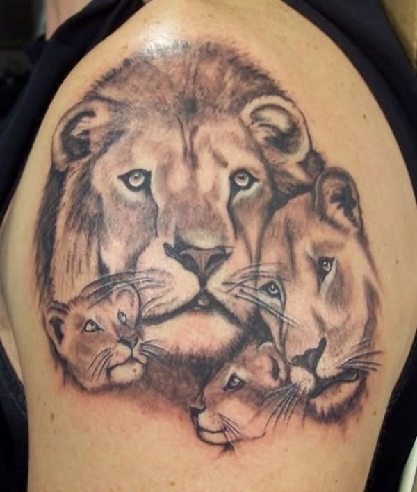 wild life animals lion cub tattoo design