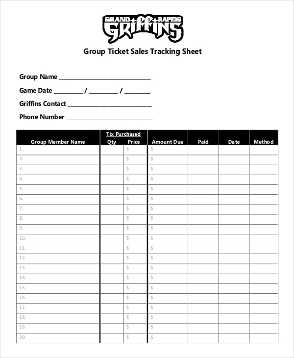 sales tracking template