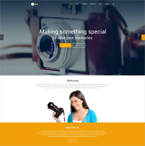 professional photographer gallery wordpress website theme