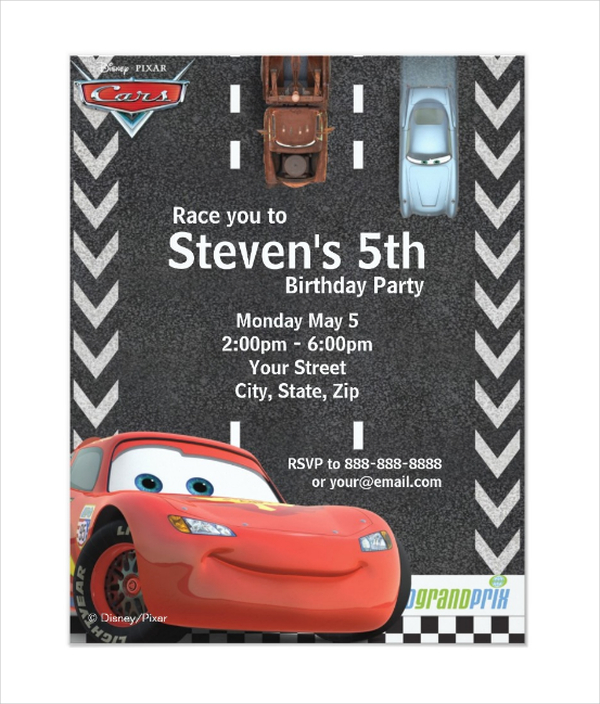 birthday invitations photoshop templates cars download