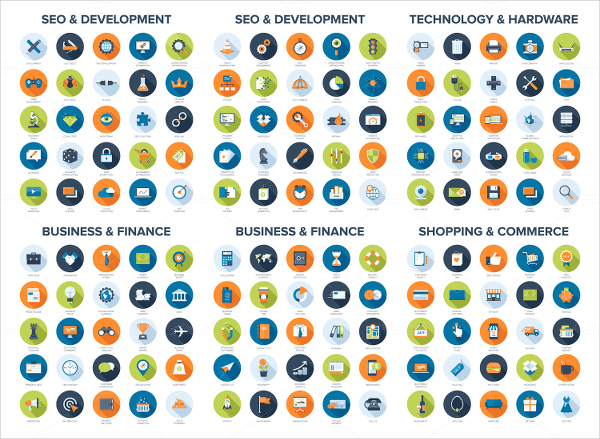 colorful web icons
